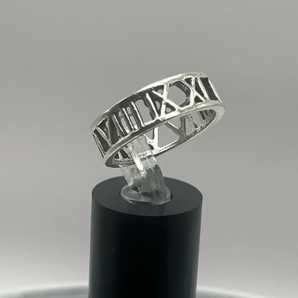 Brand New Silver Roman Numeral Ring